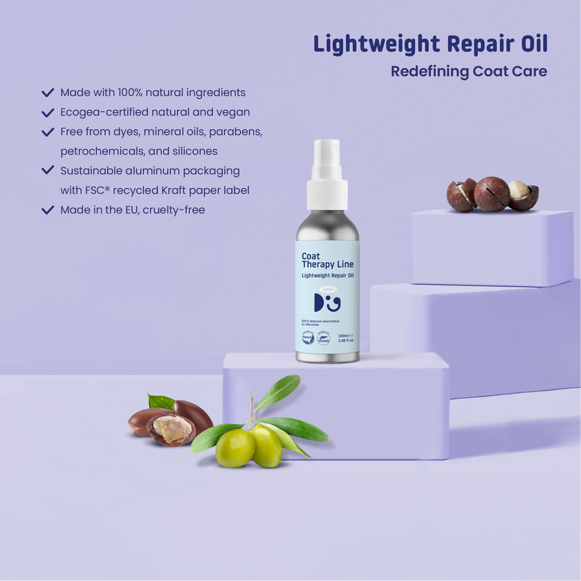 LIGHTWEIGHT REPAIR OIL FOR DOGS | 100% Natural Alternative to Silicones | Doglyness