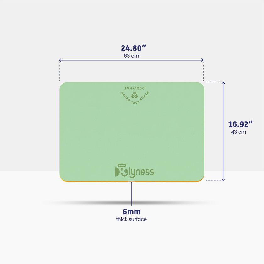 Doglymat™ Minty Paws | Sustainable Dog Grooming Table Mat