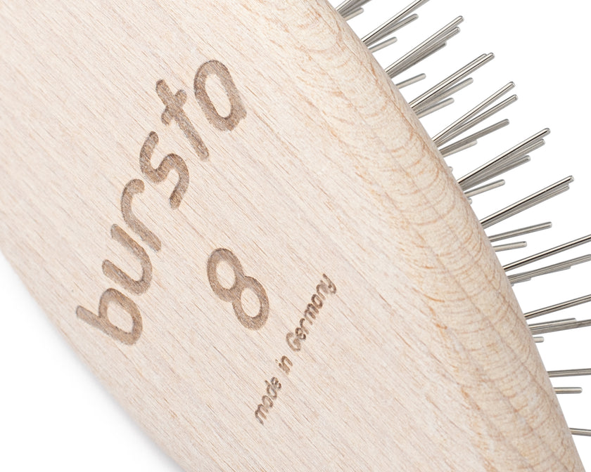 BURSTA 8 pin brush for dogs made in Germany with the finest quality for long haired dogs